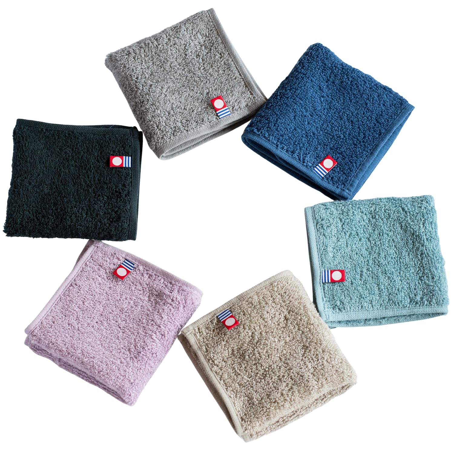 TAVARAT Imabari Towel Handkerchief Set of 6 Cotton 8x8in Made in Japan