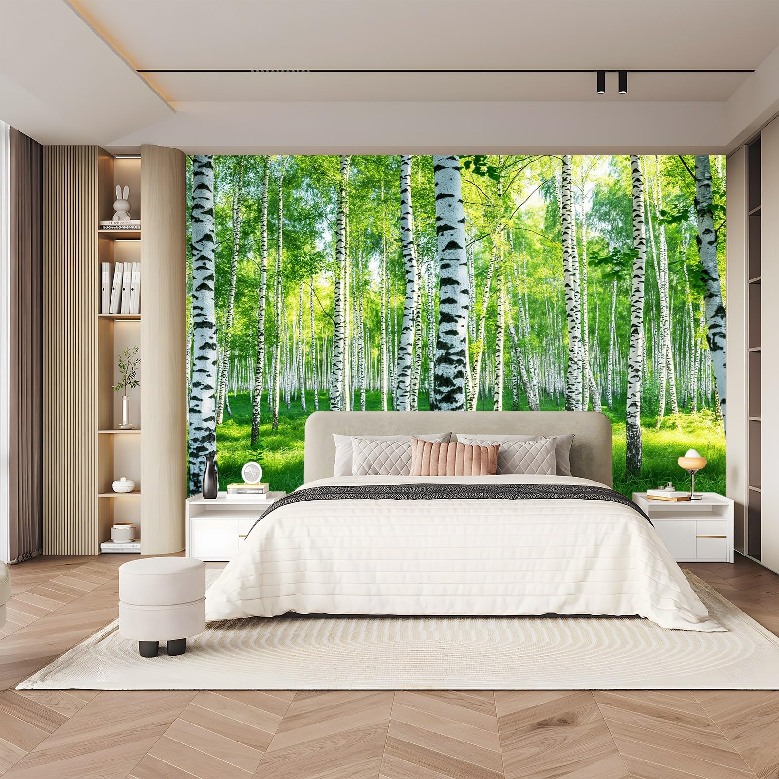 Non-Woven Photo Wallpaper Birch Forest 225 X 250 Cm | Non-Woven Wallpaper - Wall Wallpaper With Paste | Premium Non-Woven Quality - View #8