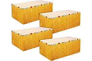 4 Pack Raffia Table Skirt Hawaiian Hibiscus Luau Table Skirt 9 Feet...