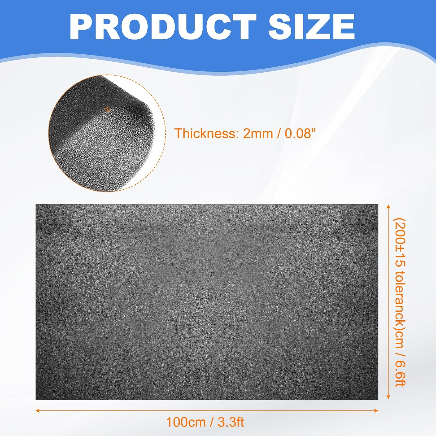 MECCANIXITY Speaker Mesh PRO Speaker Grill Mesh Sponge Foam Cover Dustproof Acoustic Foam 2mm Thickness for Stage Speakers Line Array Professional Audio DJ Audio, Black, 200x100cm