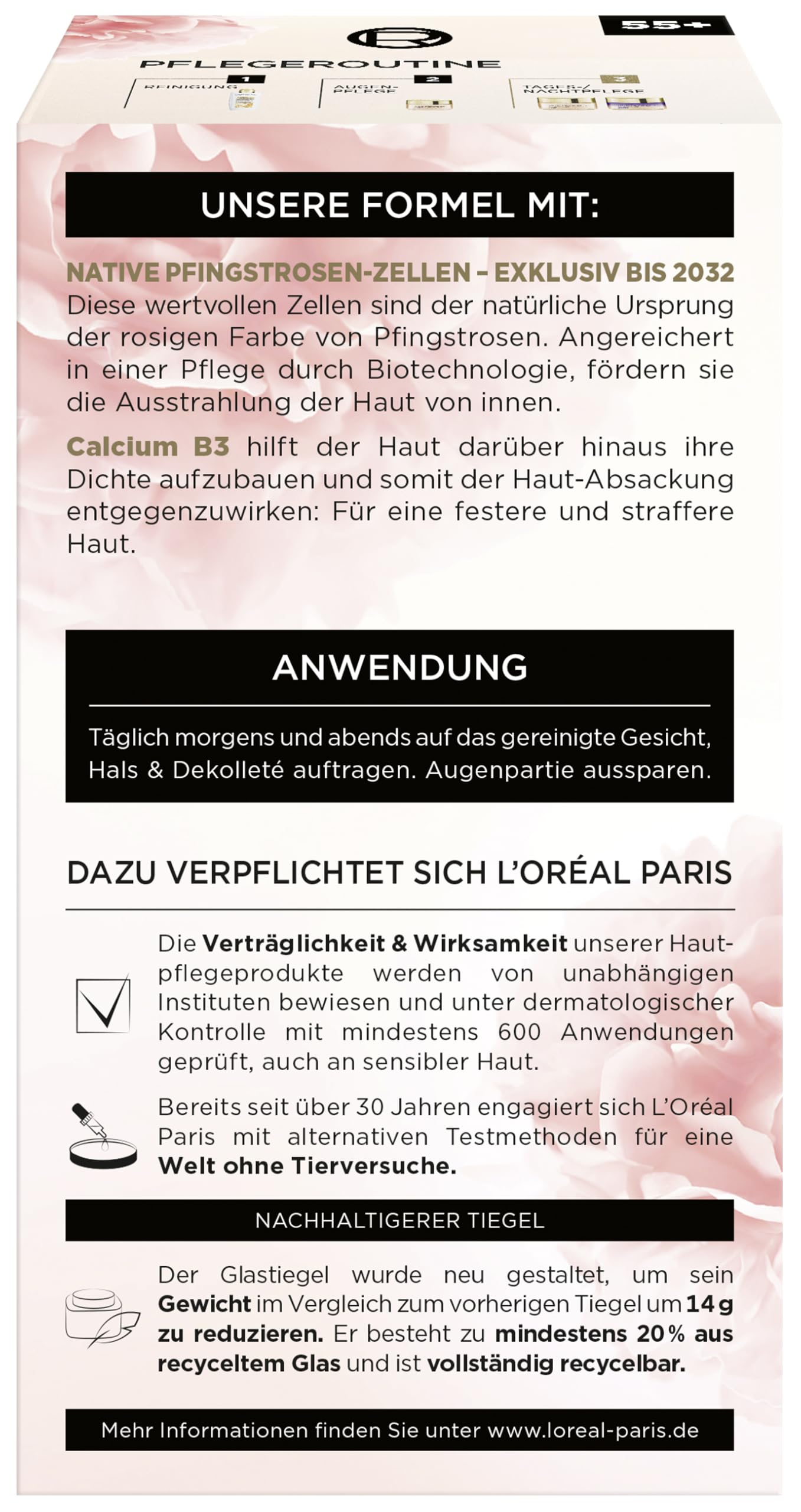 L'Oréal Paris Gesichtspflege Set, Age Perfect Golden Age, Anti-Aging Tagespflege und Nachtpflege, Festigung und Glanz, Für reife und fahle Haut, Mit Pfingstrosen-Extrakt, 2 x 50 ml