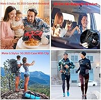 Vista 2 de Case for Moto G Stylus 5G 2023 with Screen Protector, Kickstand, Camo Design - for Motorola Moto G Stylus 5G (2023) - Military Grade Protection