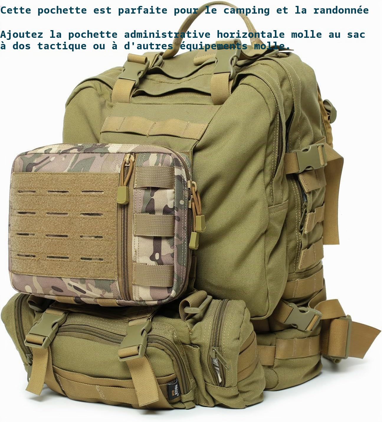 Pochette médicale Tactique Molle Port Quotidien Sac Banane Pochette Utilitaire d'urgence pour Outils EMT Trousse de Premiers Secours Pochette pour Chasse Camping randonnée