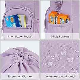 sportsnew Water Bottle Holder with Strap 32oz 40oz Insulated Water Bottle Carrier Sling Bag with Phone Pocket Tumbler Bag Cup Sleeve Crossbody Pouch for Walking Hiking Travelling Carrying, Purple