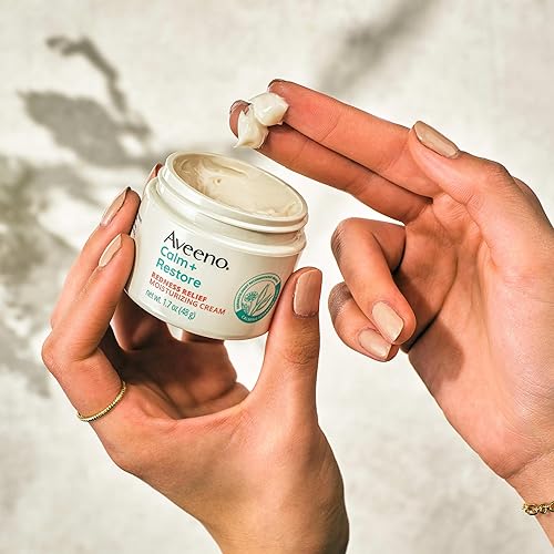 Miniatura 3 de Aveeno Calm + Restore Crema facial hidratante facial para aliviar el enrojecimiento, no comedogénico, ceramida y vitamina B5, hidratante para piel