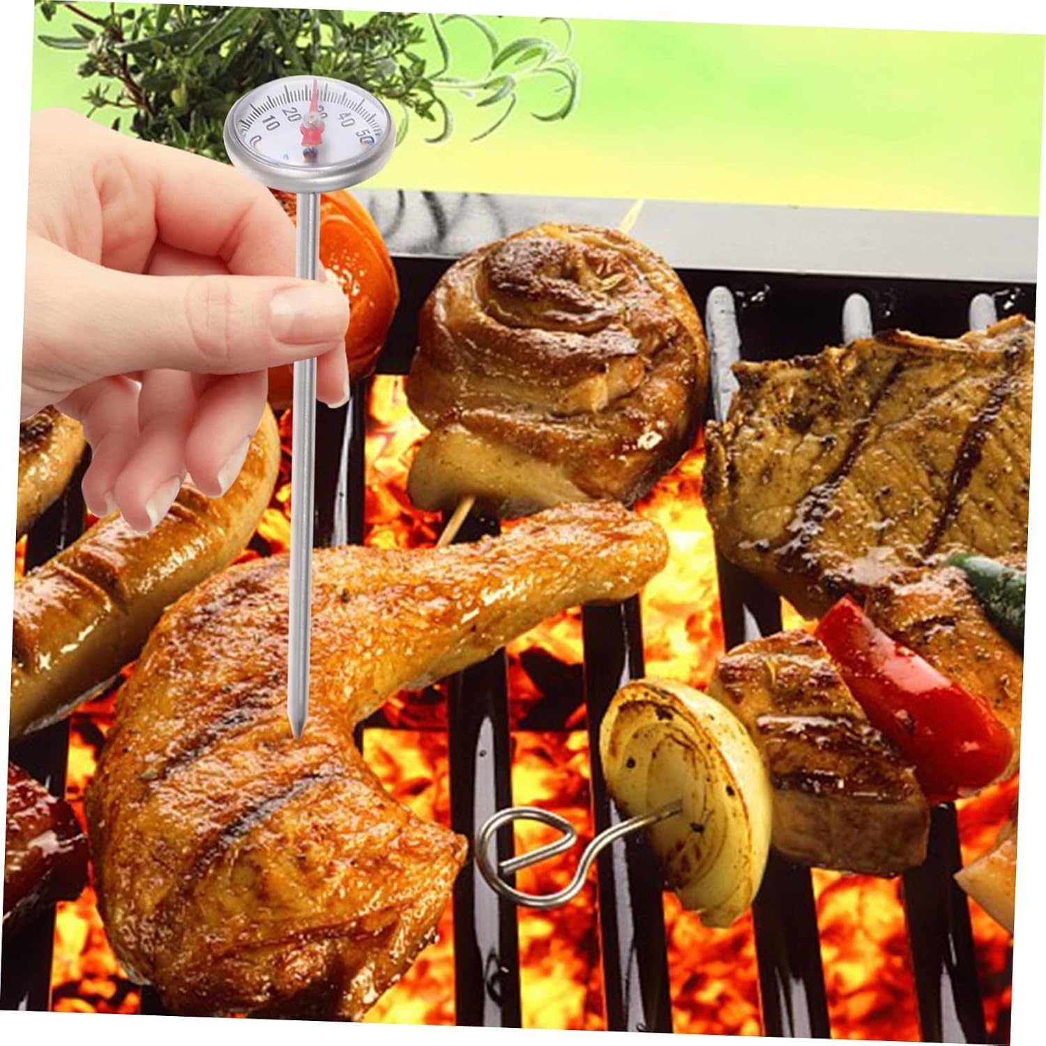 Mini Digital Thermometer for Milk and Food Waterproof Kitchen Probe 304 Stainless Steel Easy to Read Suitable for Baby Formula Cooking and Baking