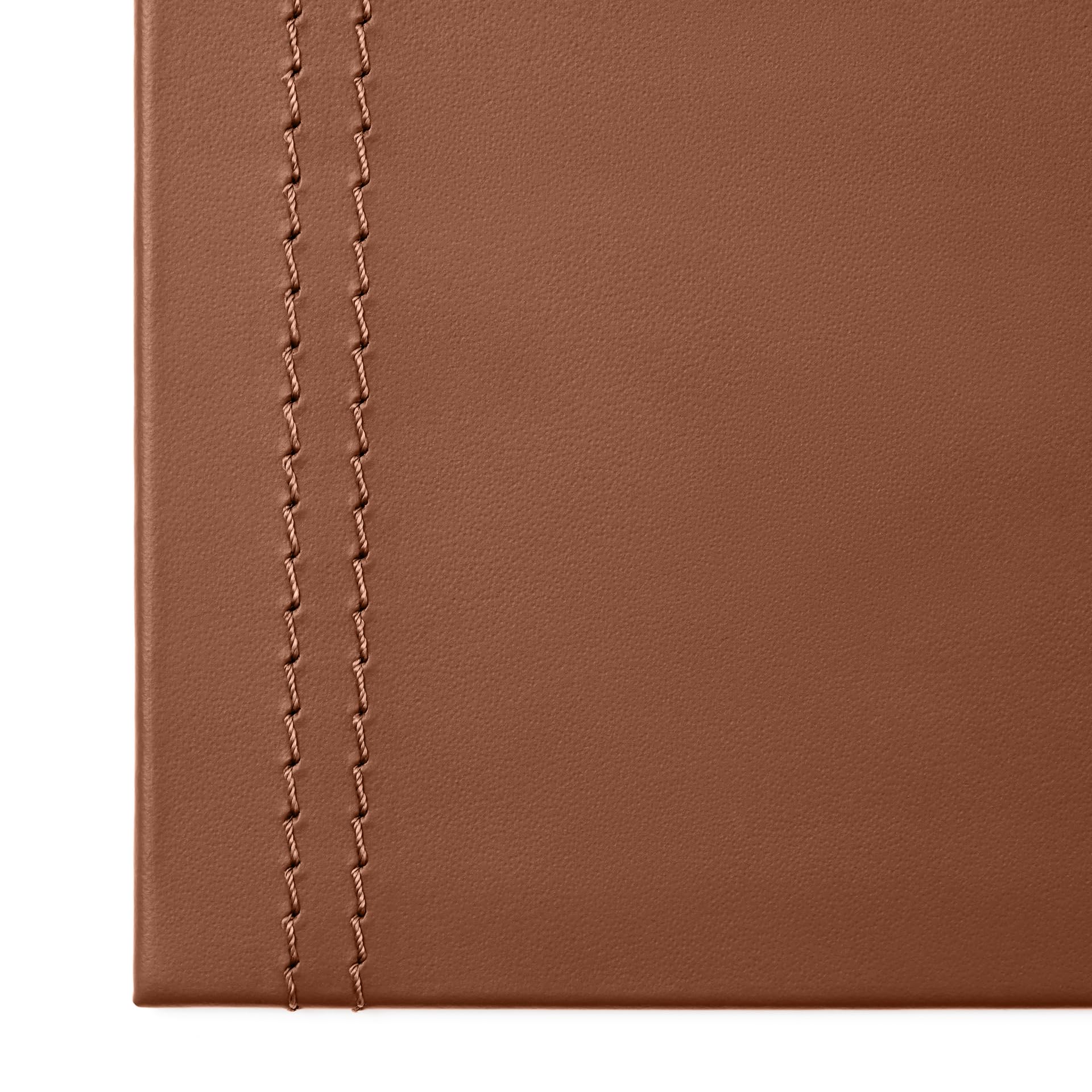 Eglooh - Clio – podkładka na biurko skóra pomarańczowa brązowa cm 90 x 60 cm – wytrzymała struktura ze stali, wyrafinowane ręcznie szwy i antypoślizgowa podłoga – Made in Italy