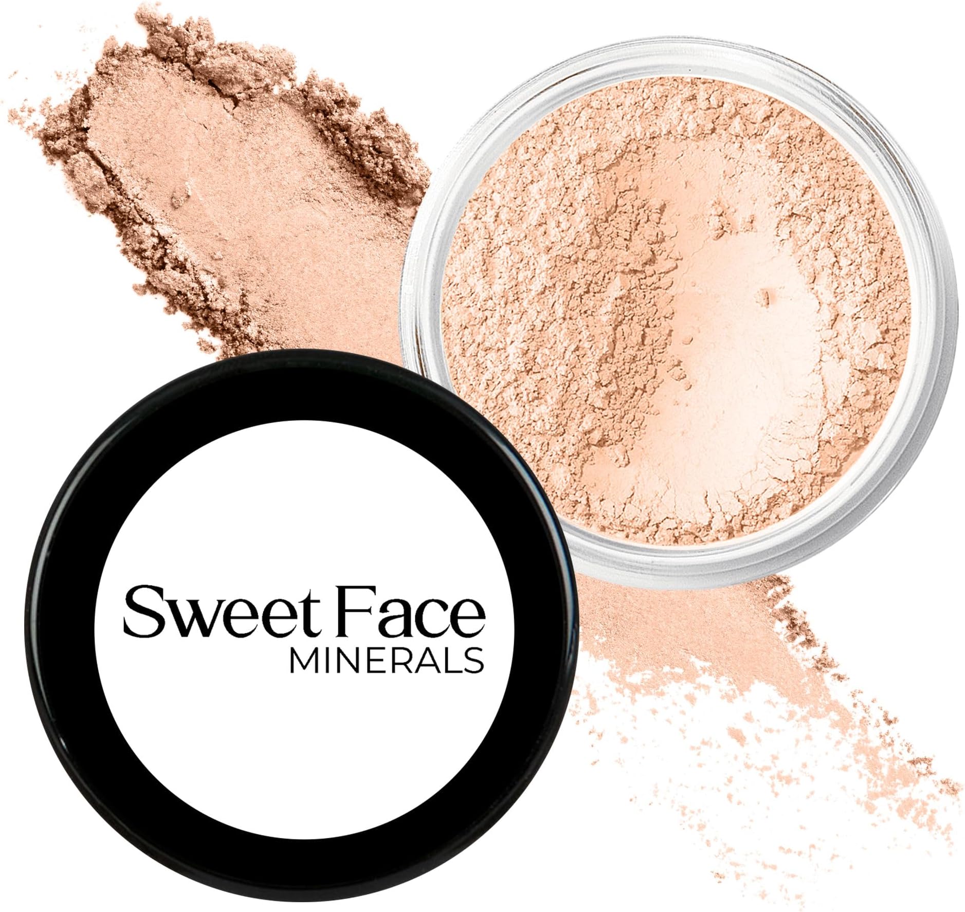 PINK BISQUE FOUNDATION (30g Full Size Sifter Jar) – Matte Mineral Foundation – Buildable Loose Powder Makeup for Soft Natural Coverage – Sweet Face Minerals SPF 30