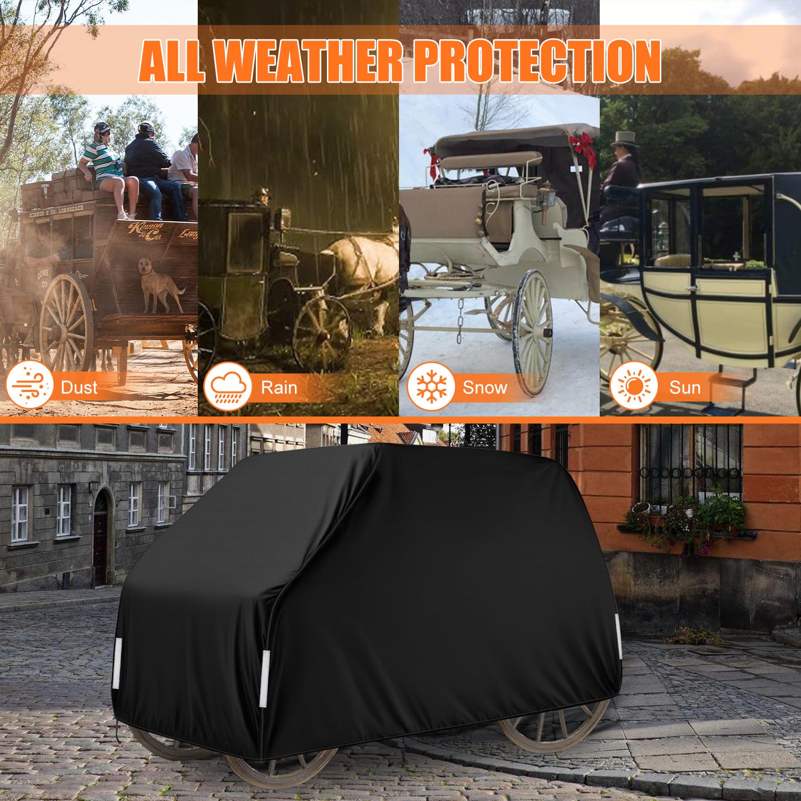 Bâche de protection pour voiture pour chevaux - Tissu Oxford 420D - En coton Oxford - De qualité supérieure - Résistant aux UV - Imperméable à la poussière - Universel