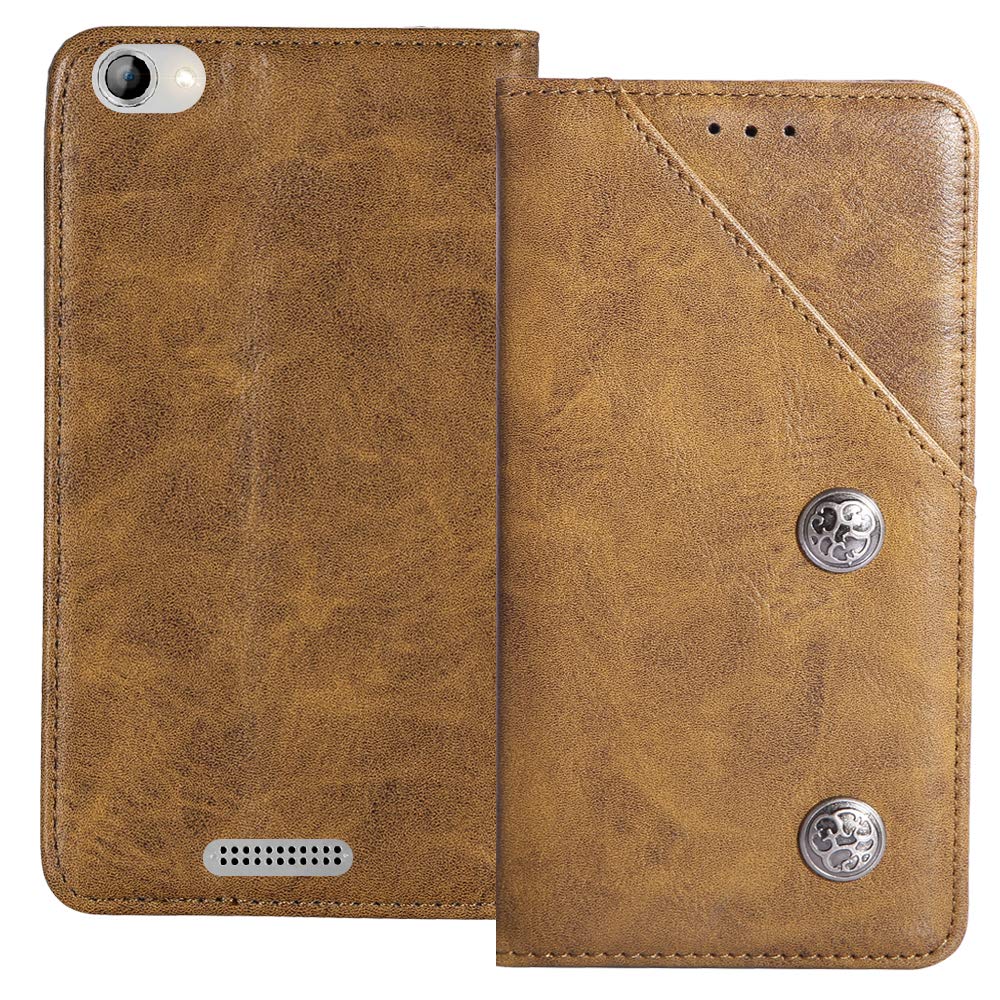 YLYTBook Stand Shockproof - Black Flip Leather Retro Cover With Stand Wallet Case For Logicom L-EGANT ONE-R 5 inch Card Slots