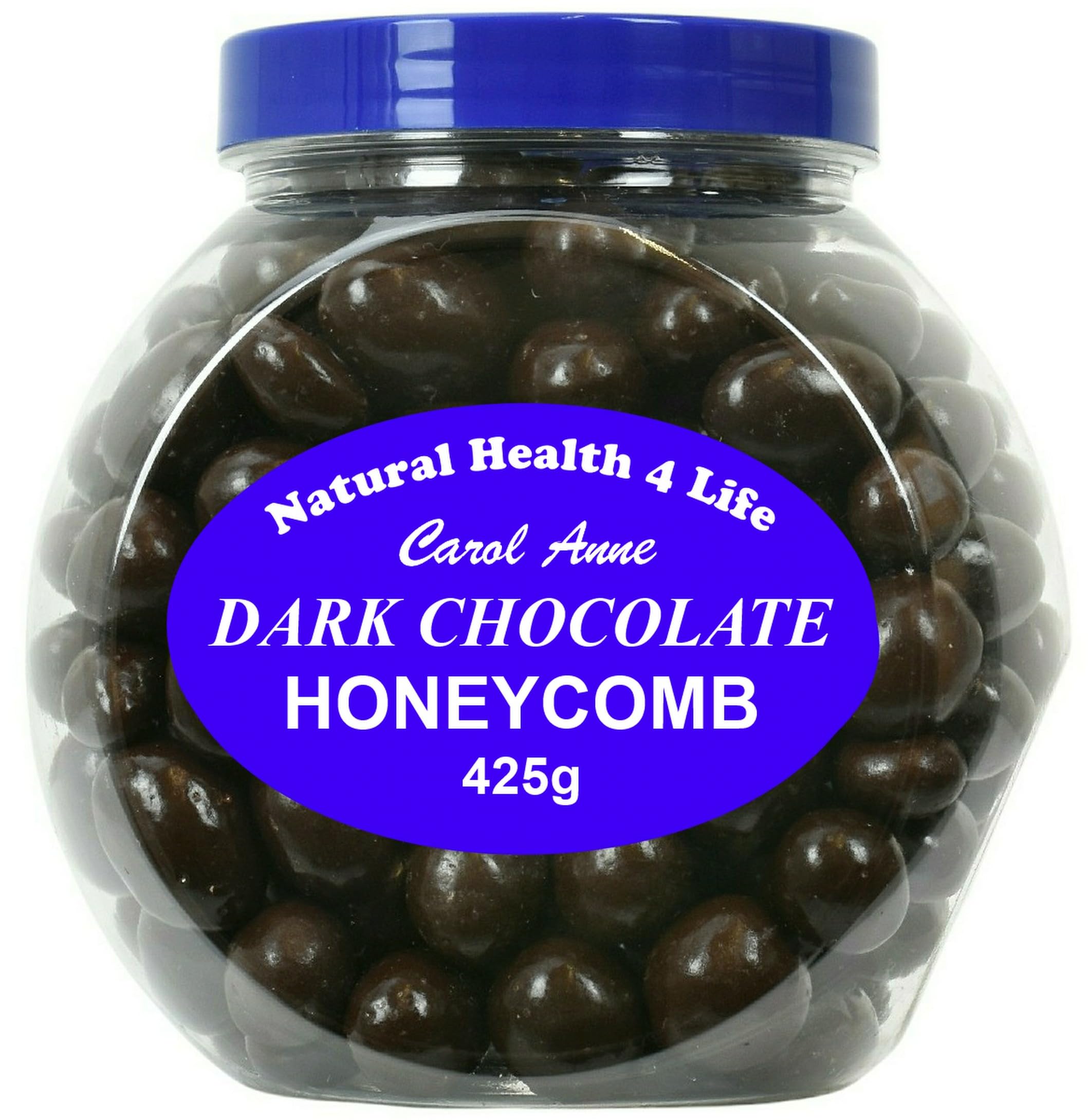 Carol Anne Confectionery Dark Chocolate Honeycomb 425 g in Recyclable Gift Jar (1 Jar)