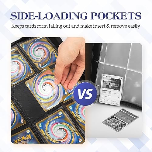 Miniatura 3 de TCGAURD - Carpeta de tarjetas intercambiables, álbum de tarjetas de 9 bolsillos de carga lateral con capacidad para hasta 540 tarjetas, carpeta con