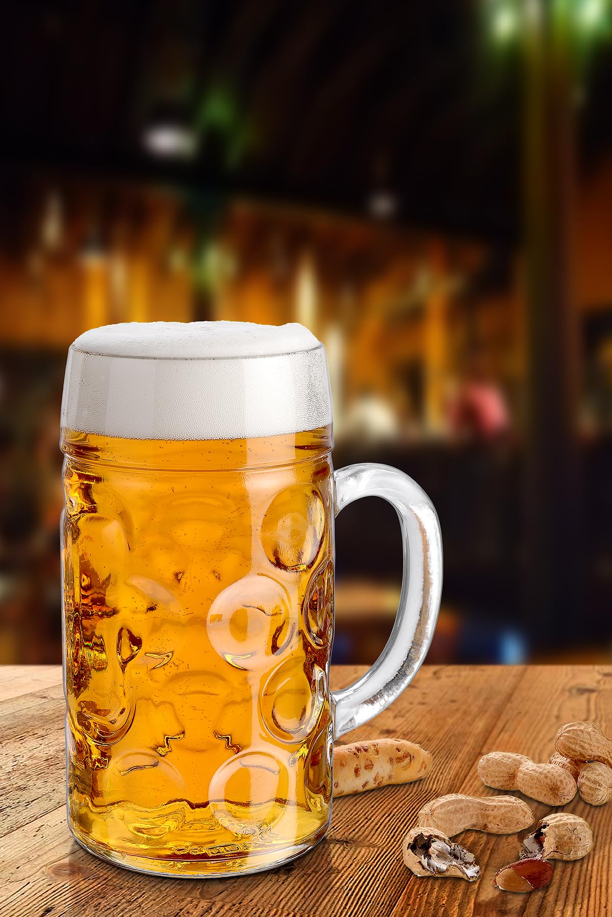 BORGONOVO 1104005 Gläser Glas für Bier mit Griff, 0.5 LT Küche, Haushalt & Wohnen