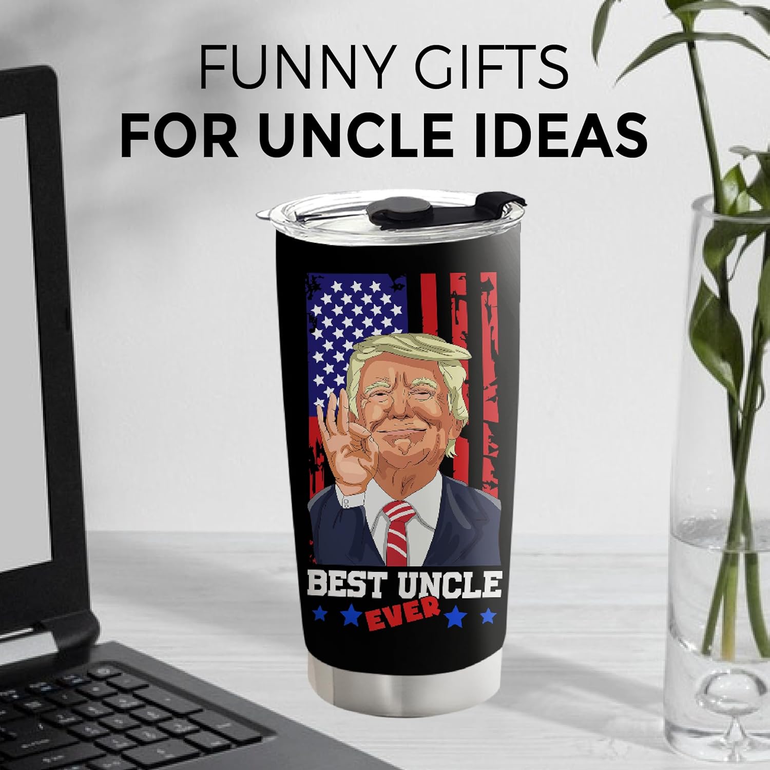 Christmas Gift for Uncle - Uncle Gifts - Birthday, Fathers Day, Christmas Funcle Gifts Idea from Niece Nephew - Stainless SteelTumbler 20oz - Image 7
