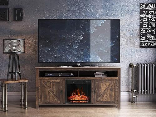 Miniatura 7 de Inserto de chimenea eléctrica de 18 pulgadas, calentador de chimenea empotrado con bajo ruido, control remoto con temporizador, pantalla táctil,