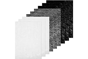 Giantree 9 Pcs Black and White Felt Fabric Squares for Craft Lovers