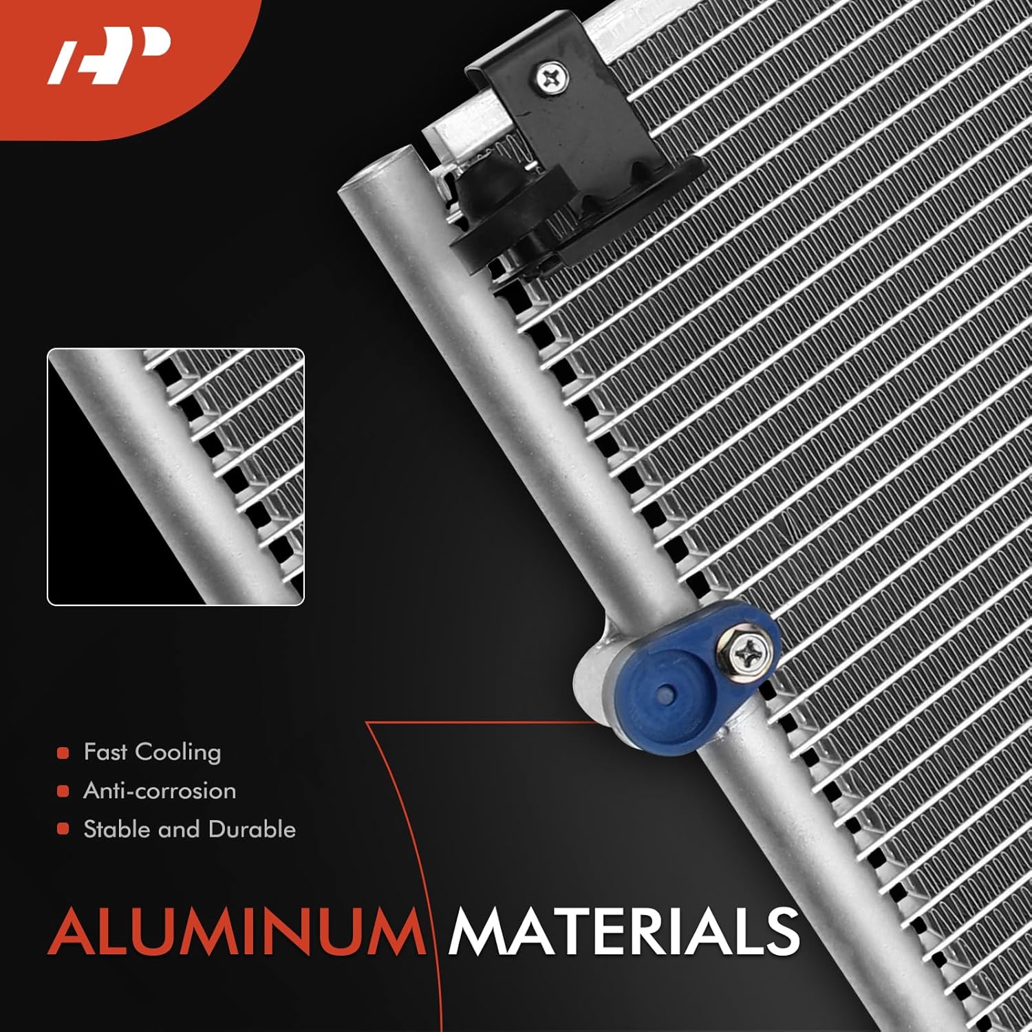 A-Premium Air Conditioning A/C Condenser Compatible with Toyota Camry 2002-2006, Solara 2004-2008 & Lexus ES300 2002-2003, ES330 2004-2006