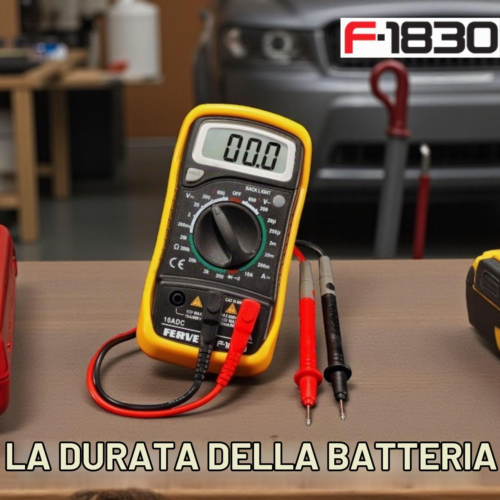 FERVE F-1830 - Multimetro Digitale a 3,5 cifre