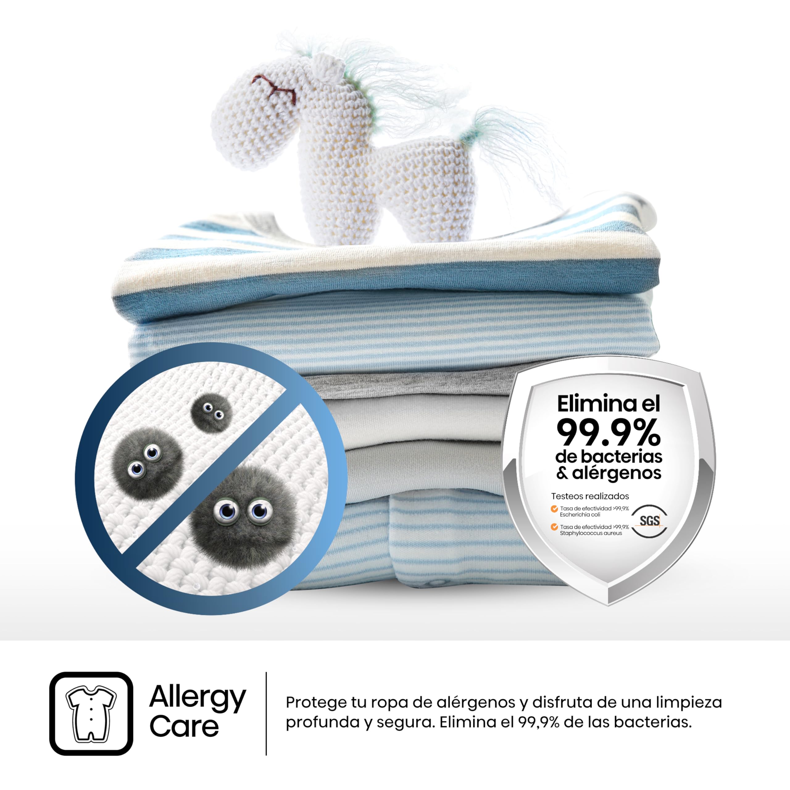 Hisense DH3S902BWCC - Secadora 9Kg, Clase C, Fondo 59cm, Secado Automático, Secado Rápido 30', Smart Pair, Antiarrugas, Bomba de Calor, Allergy Care, Blanco