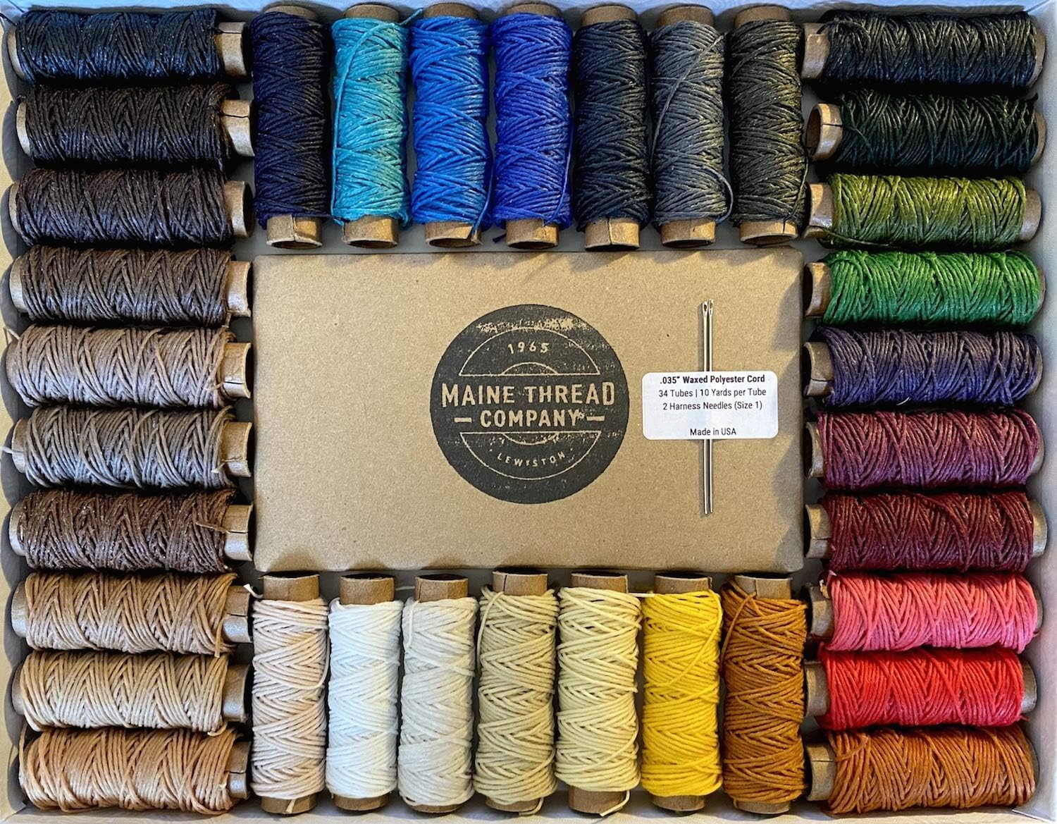 Maine Thread Color Collection .035" Waxed Polycord