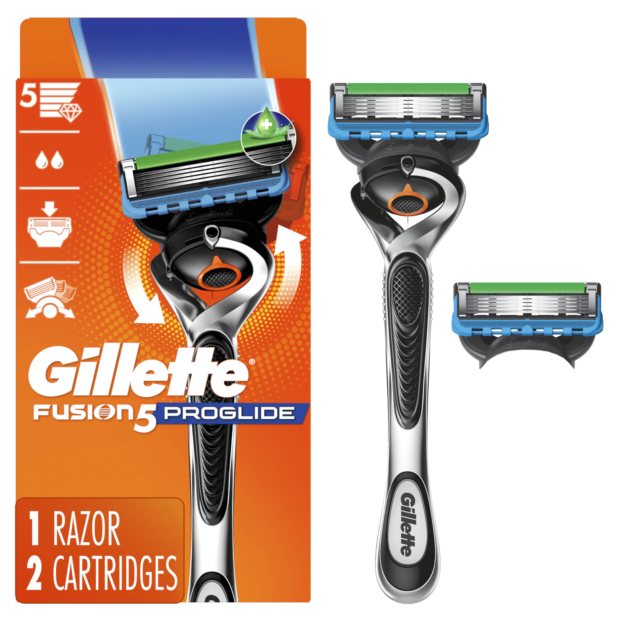 ProGlide Razor for Men, Handle + 2 Blade Refills