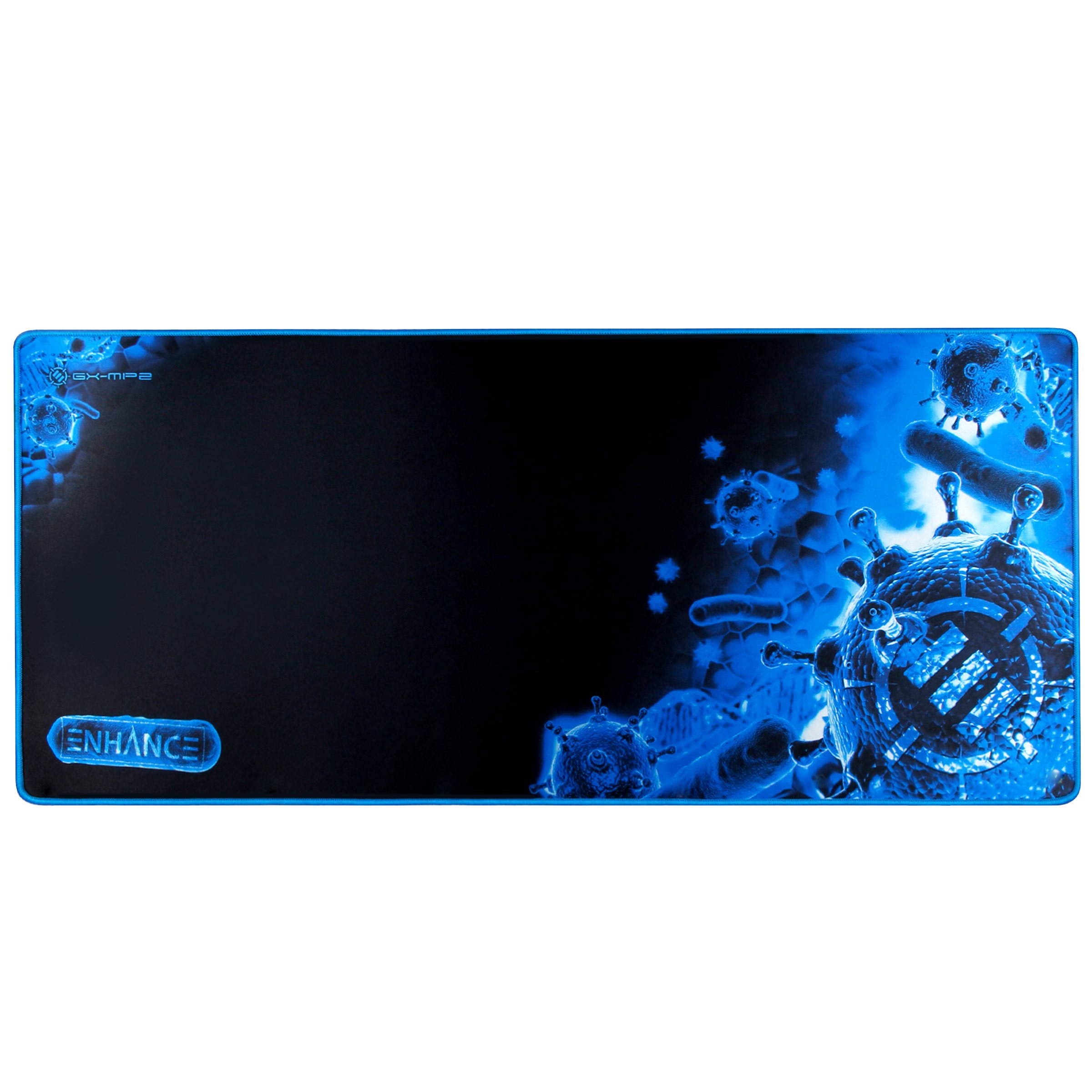 ENHANCE Extended Gaming Mouse Pad, XL Mouse Mat - Anti-Fray Stitching and Low-Friction Tracking Surface with Non-Slip Backing for Professional eSports - Dimensions: 80 x 32.5 cm - Blue