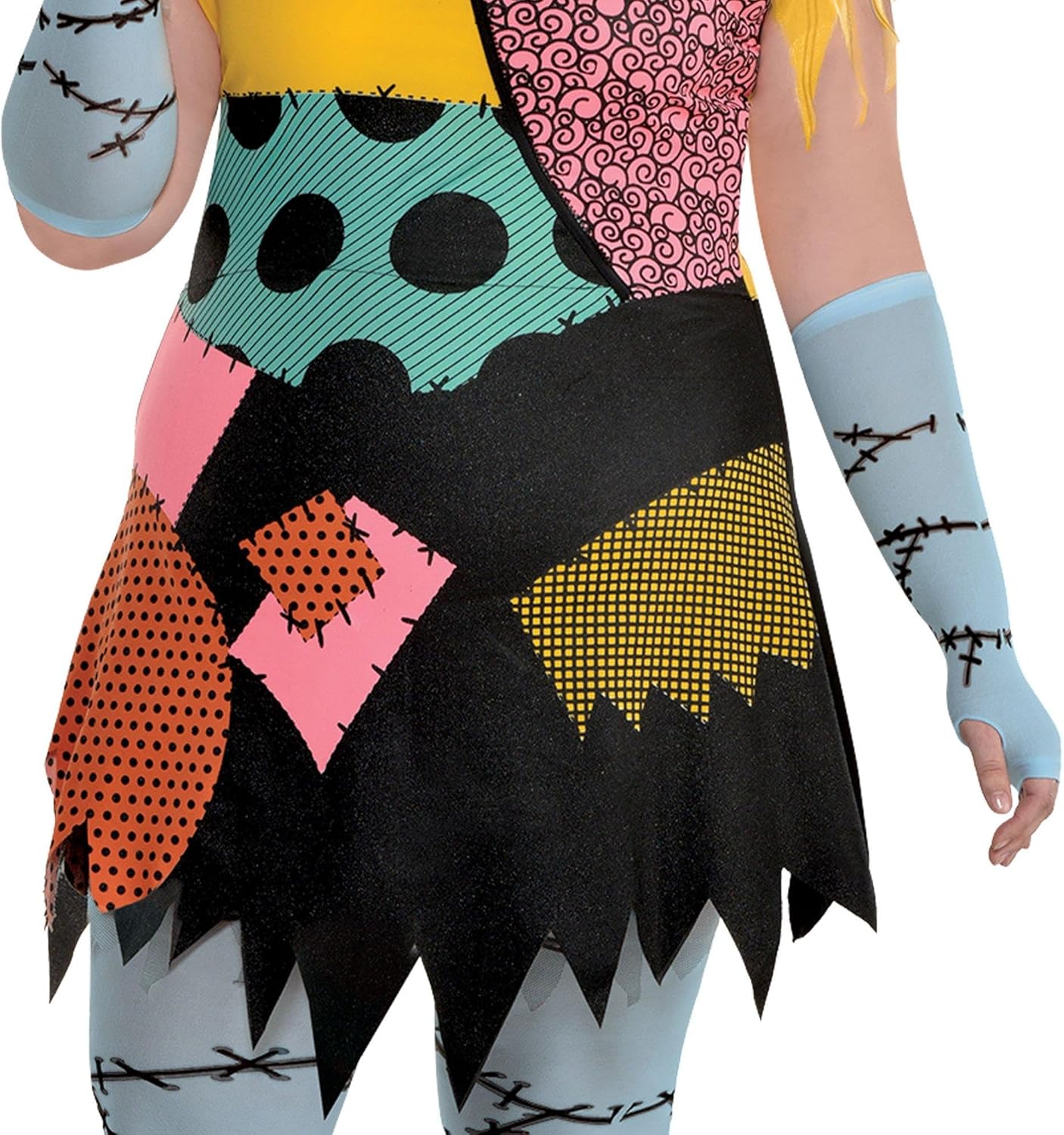 Party City Sally Costume for Women, The Nightmare Before Christmas - Costume Includes Patchwork Dress, Red Wig, Arm Warmers & Tights - Costumes for Halloween, Birthday Parties & Themed Event