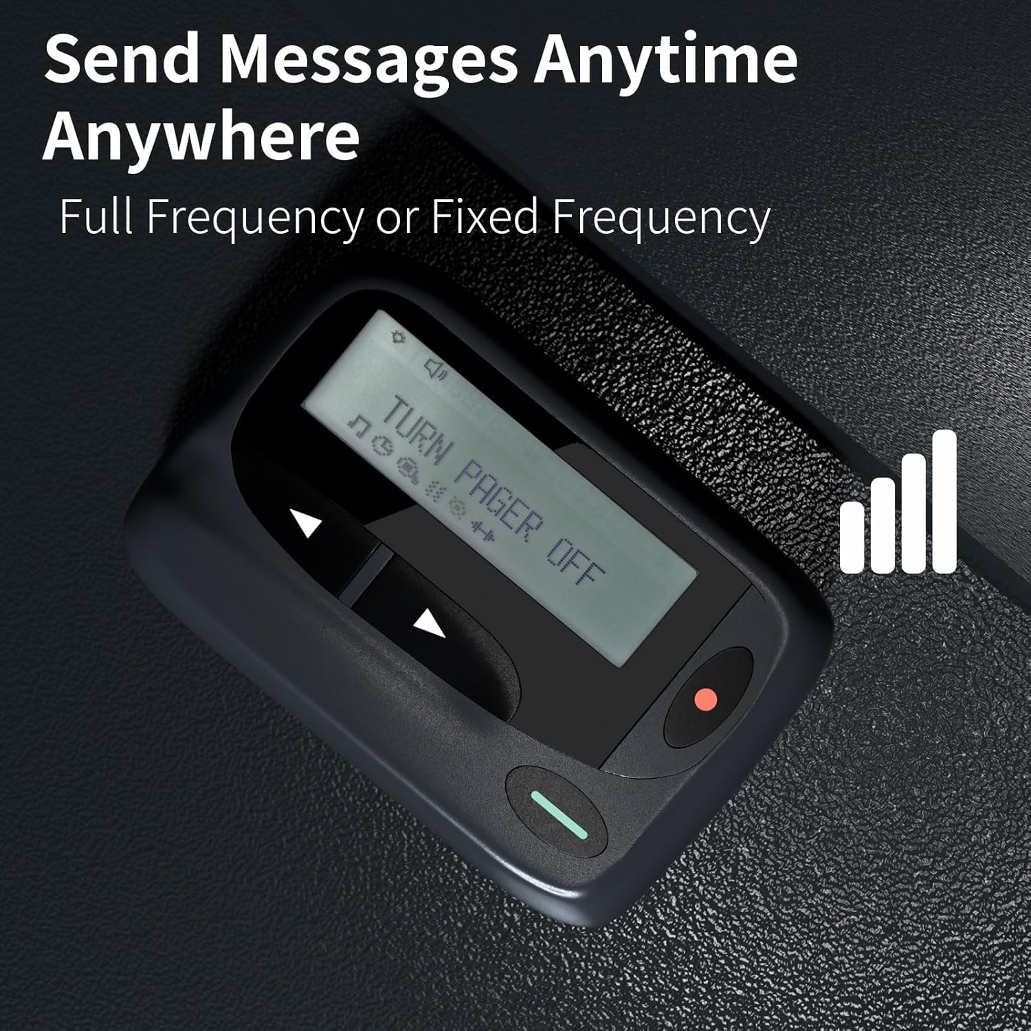Programmable Alphanumeric Pager (Black, 143-151 MHz)