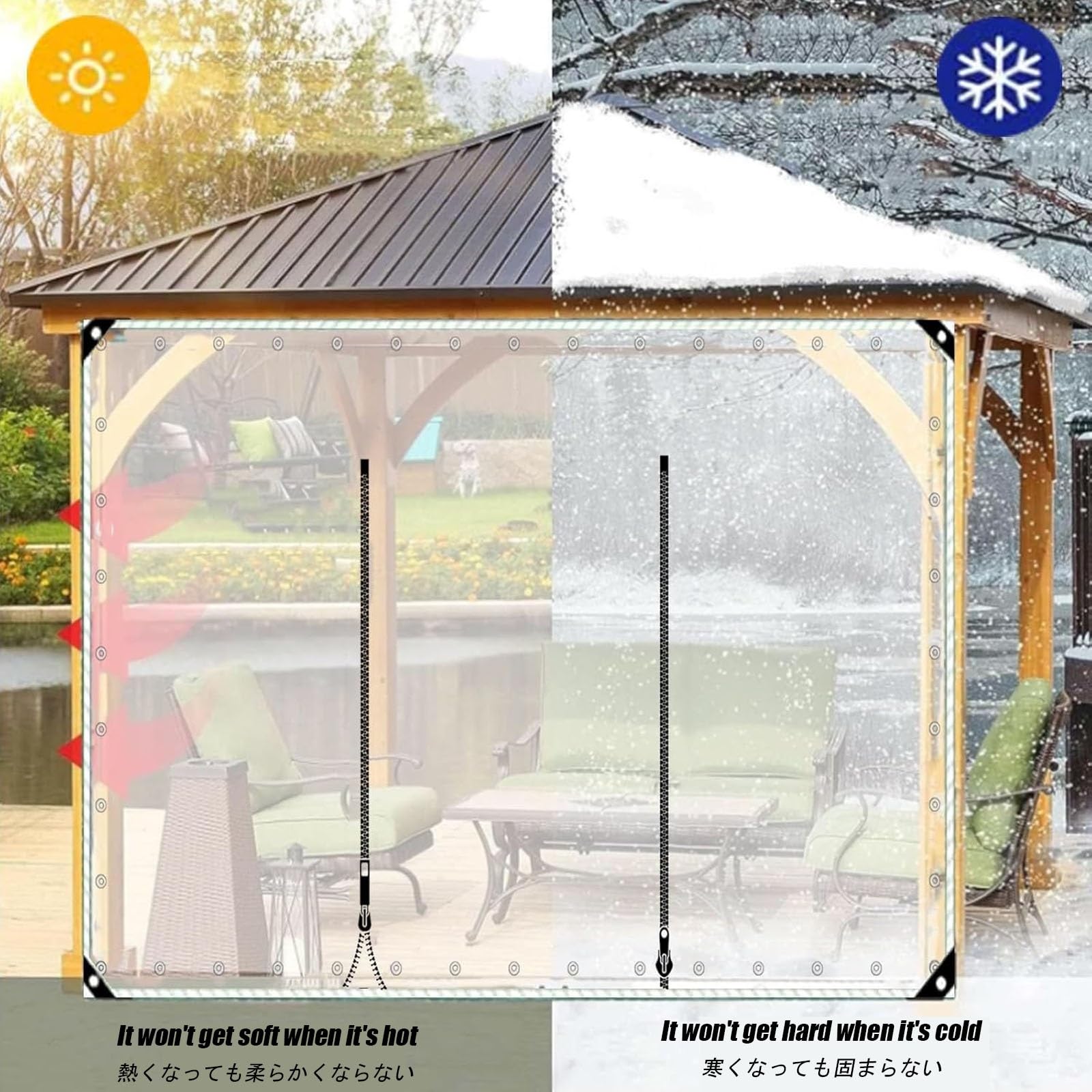 Amazon.com: Transparent tarpaulin with zipper,0.5mm PVC Clear Tarp