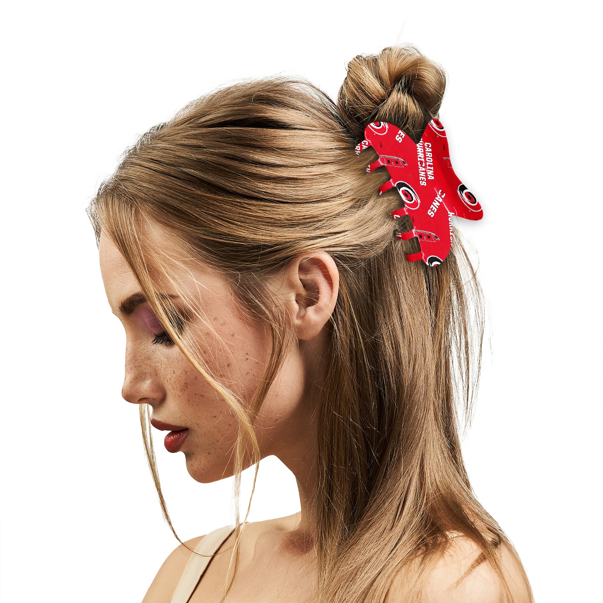 Littlearth NHL Team Hair Claw Set Carolina Hurricanes