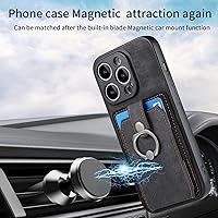 Vista 5 de Asuwish Funda de teléfono para iPhone 13 Pro Max 2021 de 6.7 pulgadas con protector de pantalla de vidrio templado y soporte de tarjeta de anillo