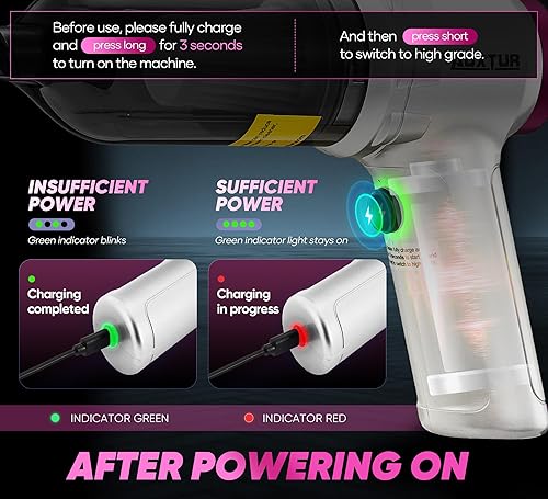 Miniatura 4 de Aspirador de mano inalámbrico portátil con 15000 PA, 120 W, motor sin escobillas, mini aspiradora para automóvil y hogar