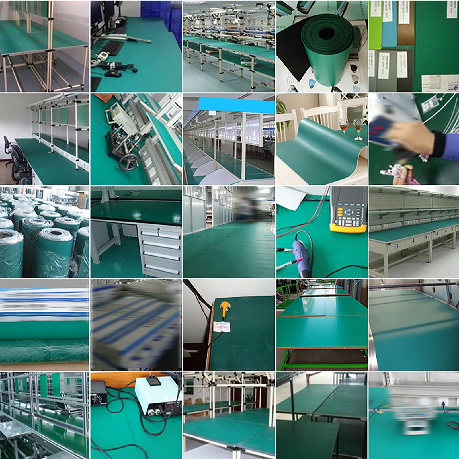 Alfombrilla antiestática para banco de trabajo, mantel de goma autoadhesivo para laboratorio y reparación, superficie antideslizante, 40 x 1000 cm