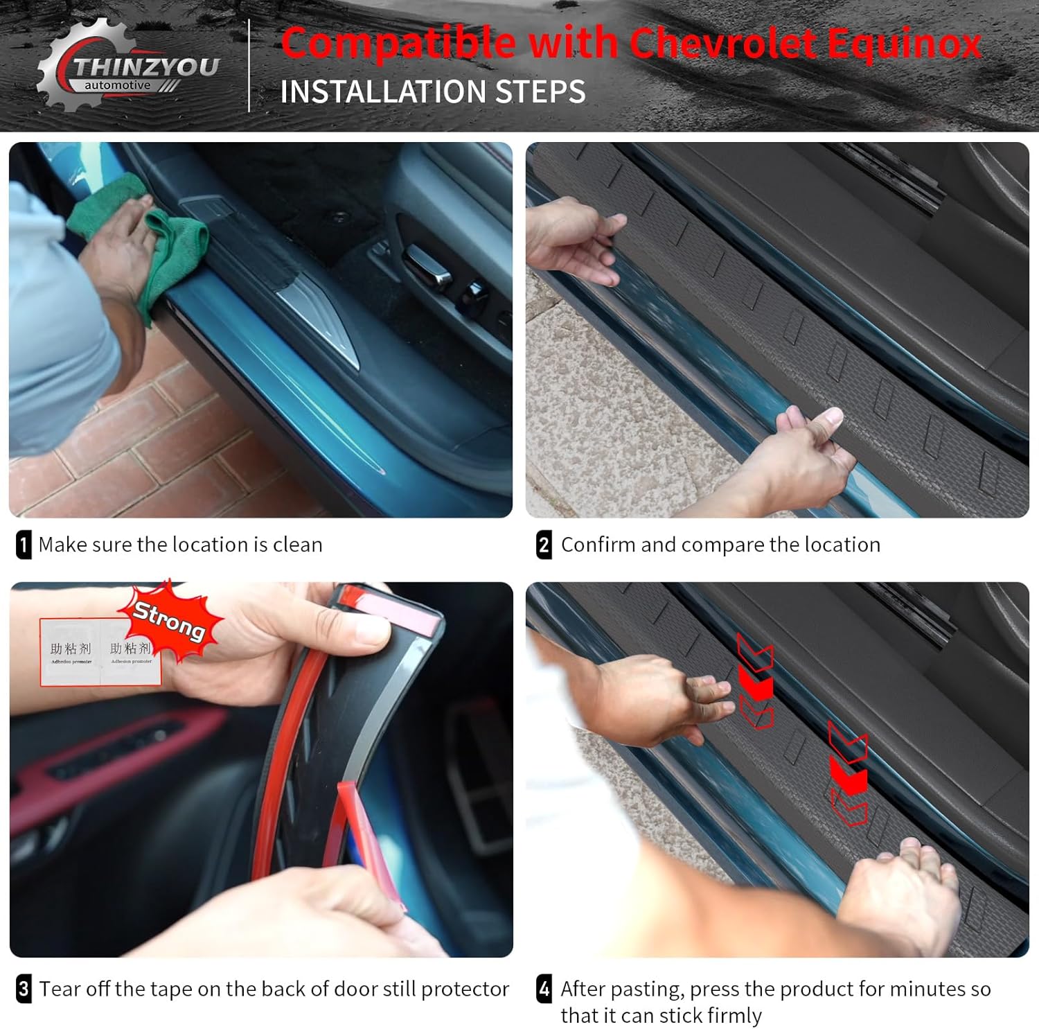Floor Mats Compatible with 2025 2026 Chevrolet Equinox GMC Terrain No EV Trunk Mat Trunk Liner Cargo Liner Back Seat Cover Door Sill Protector Chevy Equinox Accessories (Floor Mats Full Set)