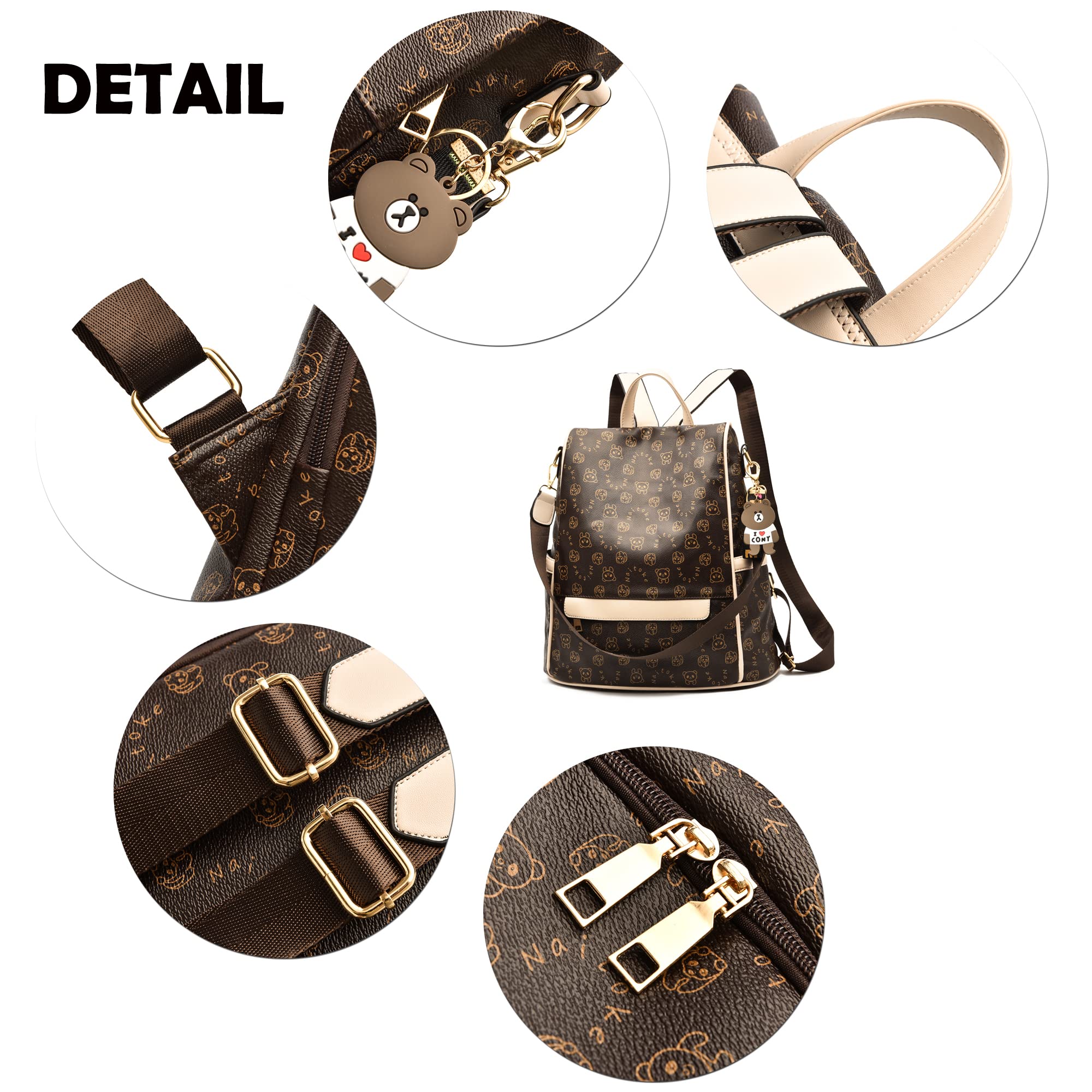 shepretty Zaino Donna Borsa Tracolla Zainetto impermeabile.