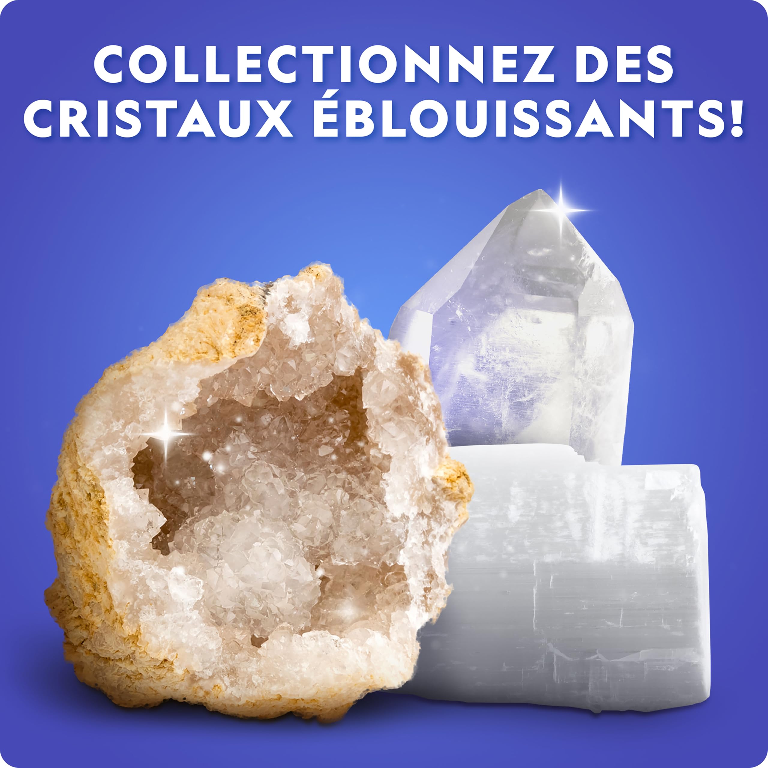National Geographic Coffret de Collection de Roches pour Enfants – Kit Scientifique avec 300 Gemmes, Minéraux et Cristaux