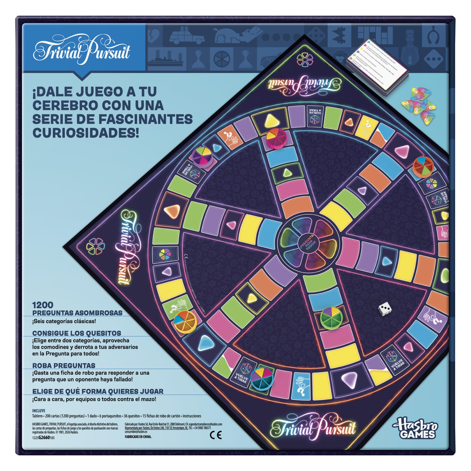 Pursuit Trivial Jeu de société (2026) | Fonctionnalités mises à Jour, coopération et Choix d'équipe | Jeux Amusants de Culture générale | 1 à 6 Joueurs ou Plus | 45 Minutes