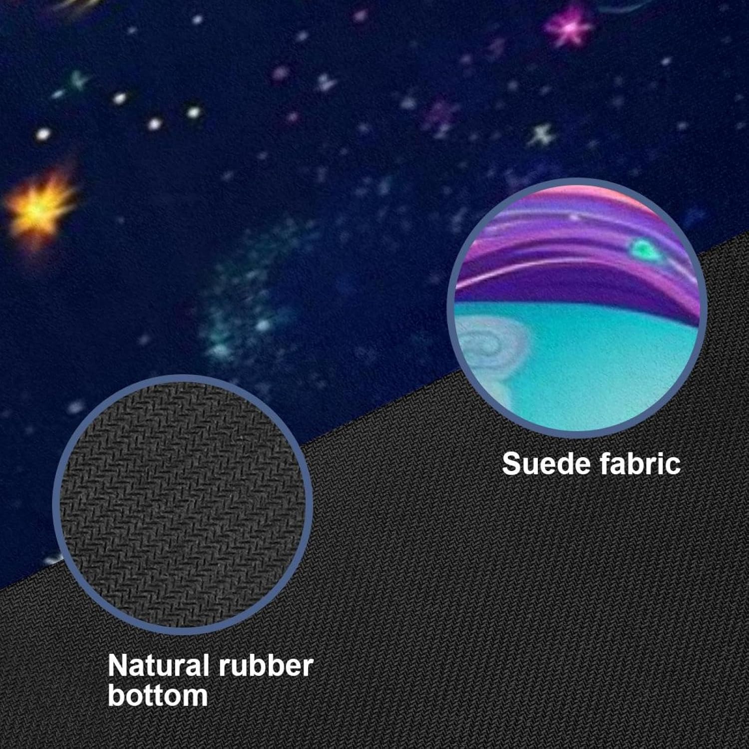 Yoga Towel, Rainbow Unicorn Pattern Non Slip Sweat Absorbent Hot Yoga Mat Towel for Hot Yoga, Pilates and Fitness - 72.8" x 26.8"