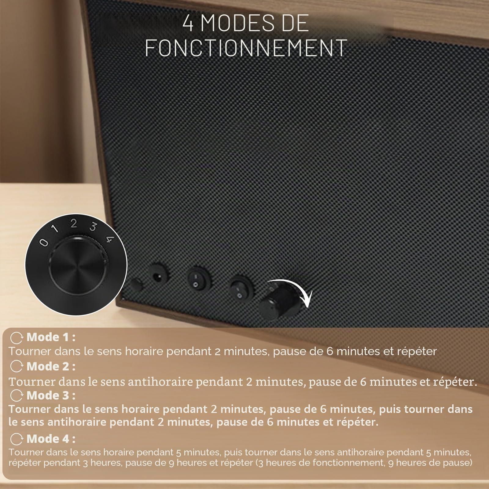 6 remontoirs pour montres automatiques, moteur super silencieux, 4 modes de rotation avec lumières LED, coussin rétractable, boîte de remontoir pour montres femmes et hommes, Noyer noir