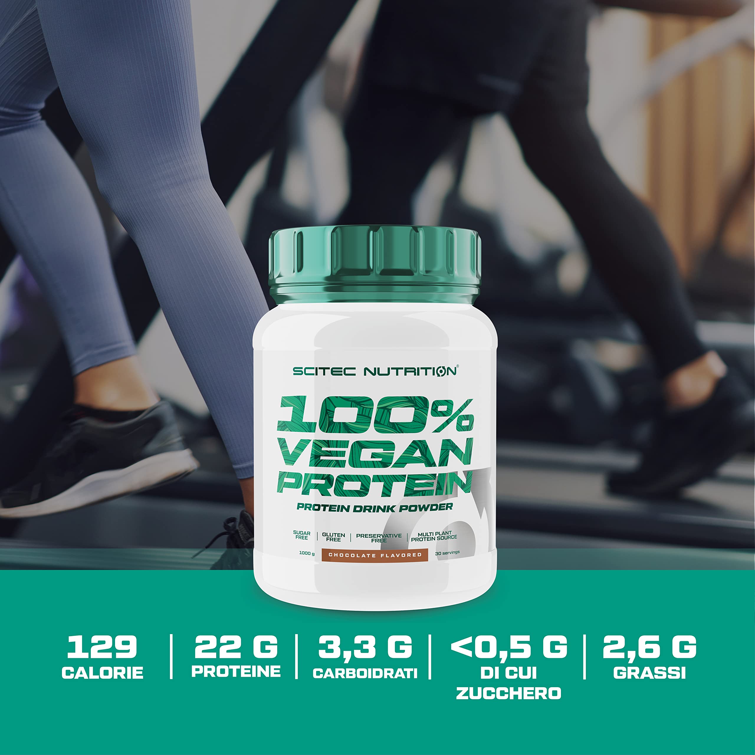 Scitec Nutrition 100% Vegan Protein - 5 fonti proteiche di origine vegetale - arricchito con vitamina B12-33 g per porzione - Vegan, 1 kg, Vaniglia