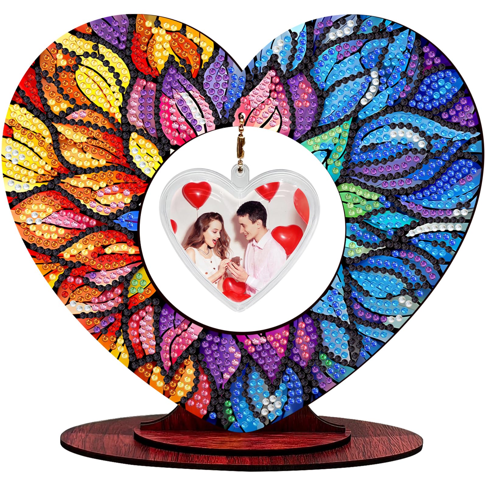 5D Diamond Art Kits for Adults, DIY Tabletop Ornament with Special Shaped Rhinestone, Diamond Dot Desktop Decor, Stand Up Gem Painting Fun Craft Gift for Beginners(Flowers)