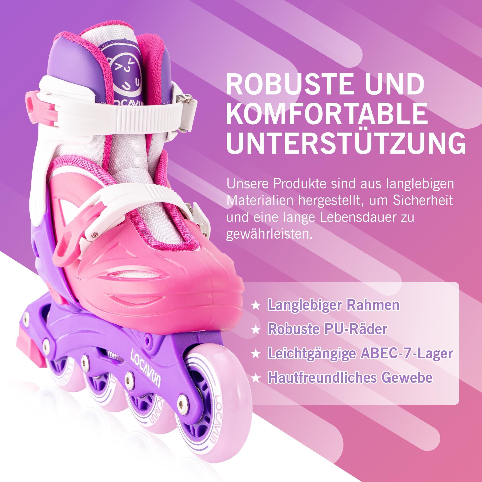 Inline Skates,4 Tailles réglables avec Roues en PU 82A, Patins en Ligne pour Enfants pour Une Utilisation intérieure et extérieure - 4