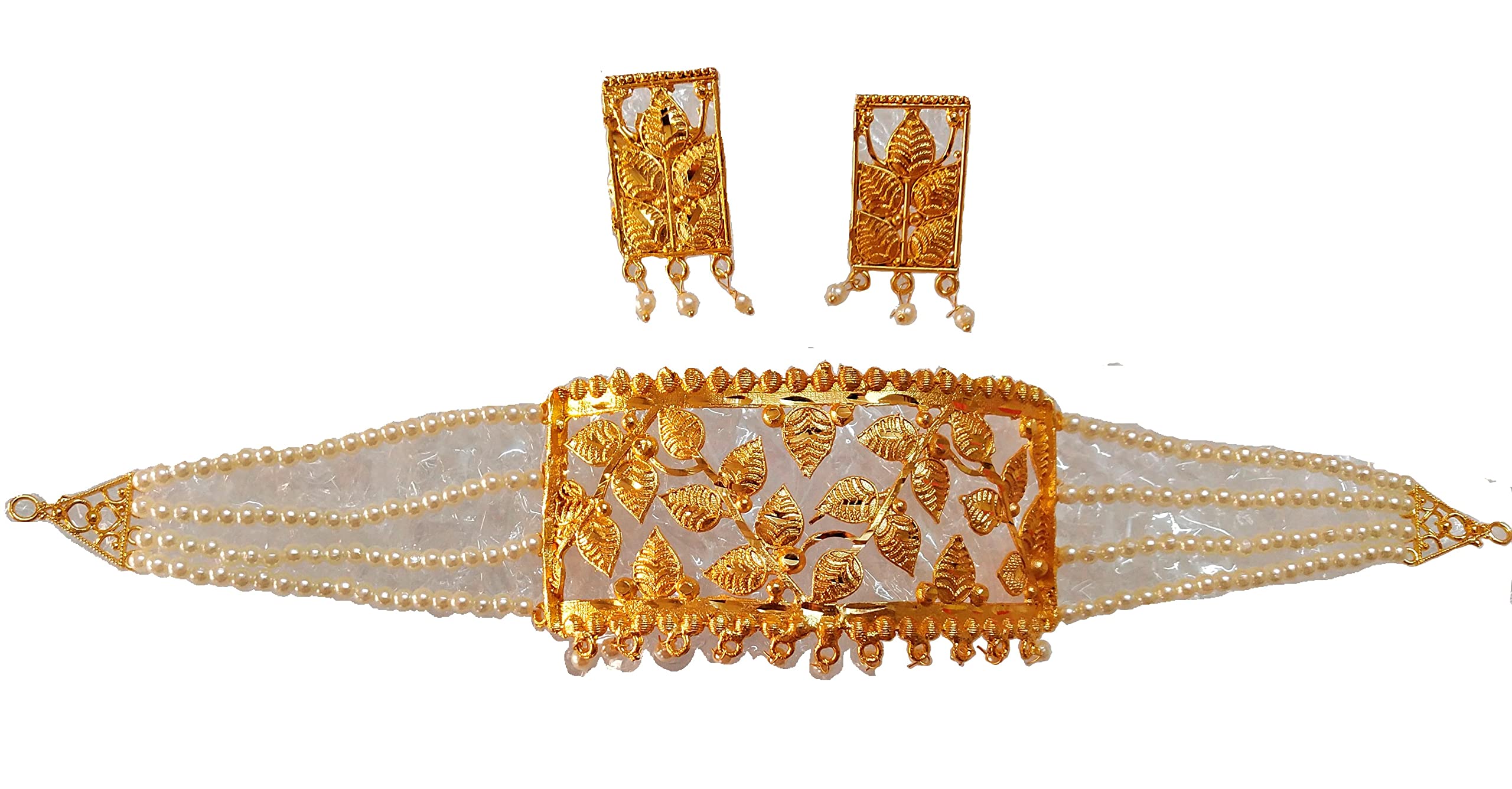 Purabi Jewels Latest Trendy Gold Plated Pearls Choker Necklace Jewellery Set for Women and Girls (B0BKLSMK9Y) Amazon Price History, Amazon Price Tracker