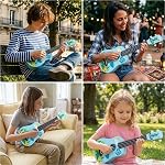 Soprano Ukulele, 21 inch Soft Nylon Strings Ukelele Beginner Kit with Gig Bag Strap Picks Extra Strings, Portable Musical Instruments Kit for Adult Beginners Holiday Gift(Blue)