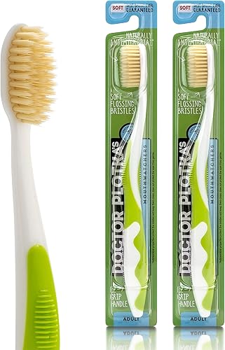 MOUTHWATCHERS Dr Plotkas Cepillo de dientes extra suave para adultos, cepillo de dientes suave manual para adultos, cepillo de dientes nano ultra