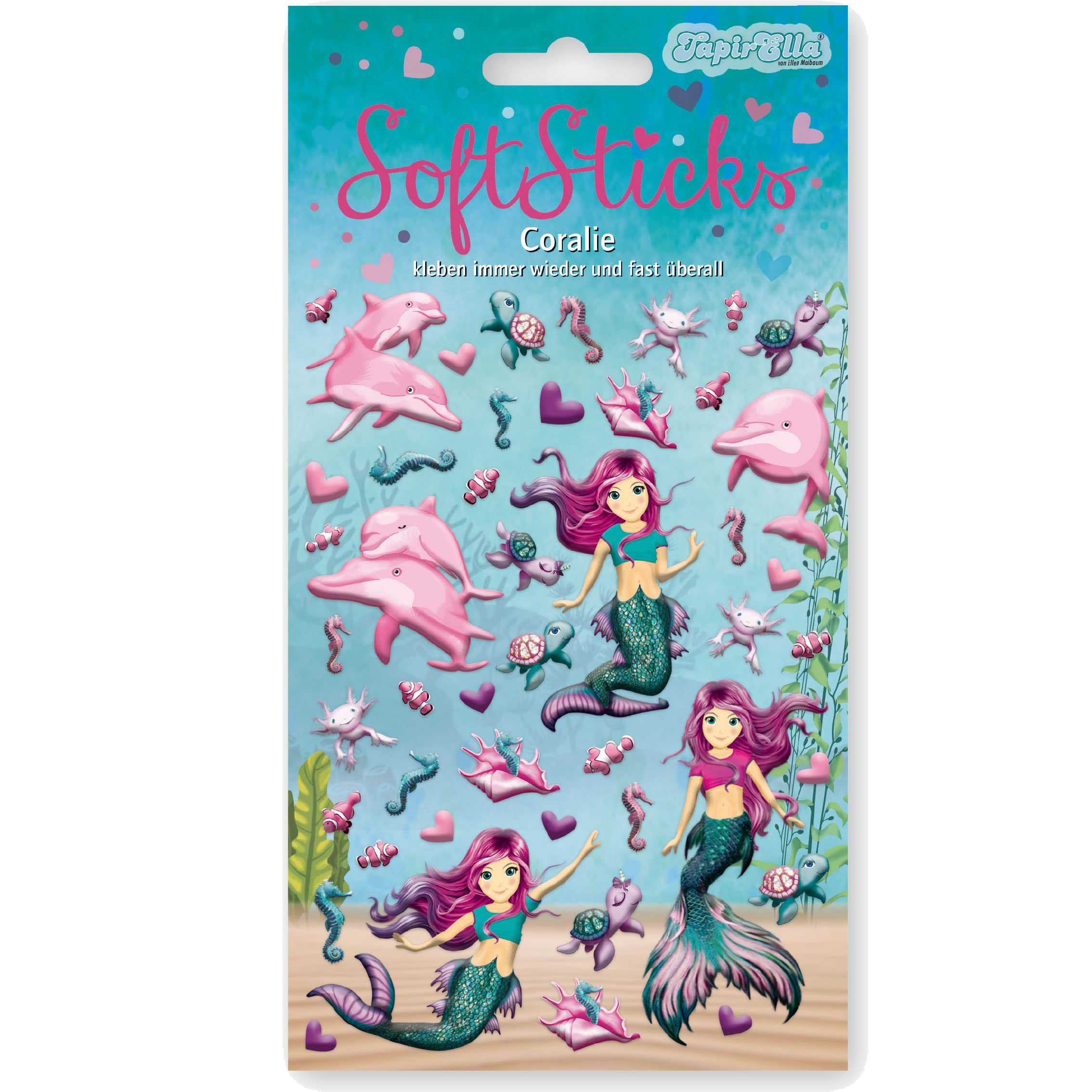 140 Sticker Meerjungfrau & Nixen – Als Mitgebsel, Zum Basteln, Mit Stickerbuch, Max. 5,5 Cm, Selbstklebend