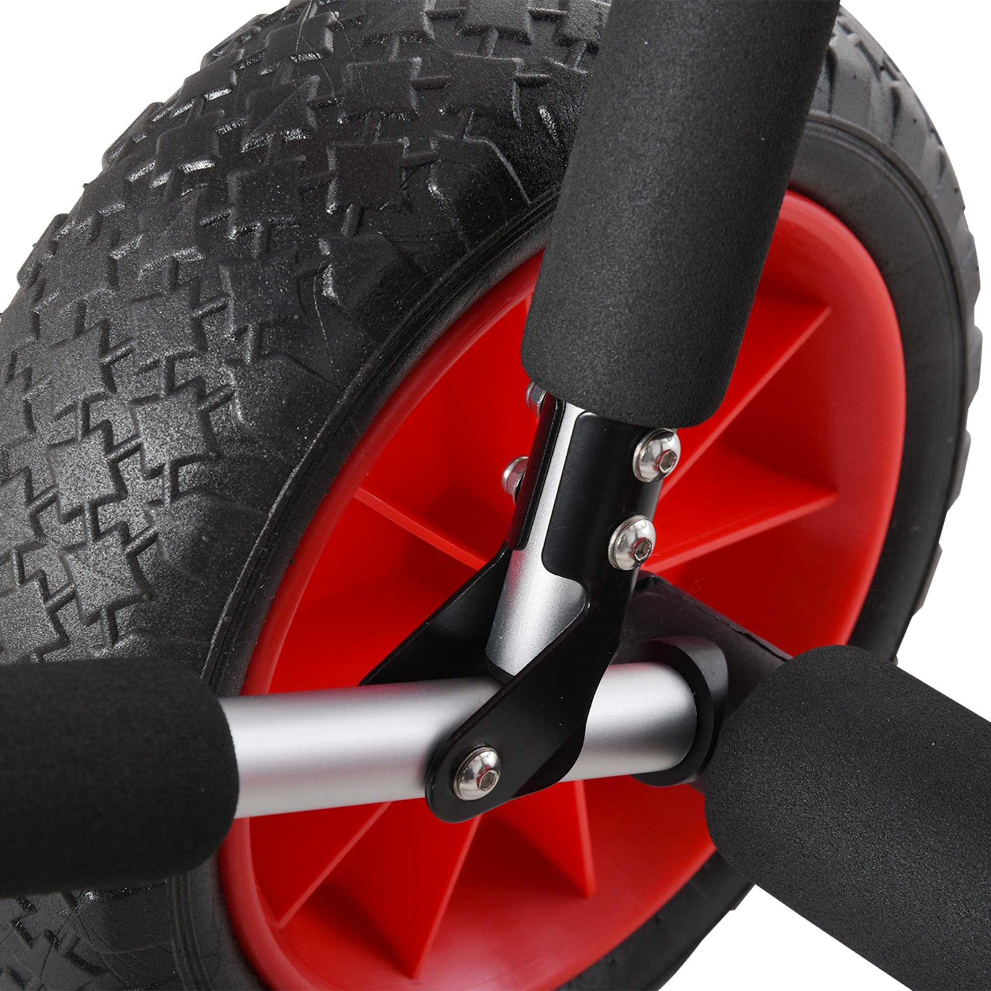 HOMCOM Carrito de Tablas de Surf Carrito de Transporte Plegable con 2 Ruedas Carga 45 kg y Marco de Aluminio para Tablas de Surf con Espesor Inferior a 12,5 cm 64x55x38,5 cm Negro y Rojo