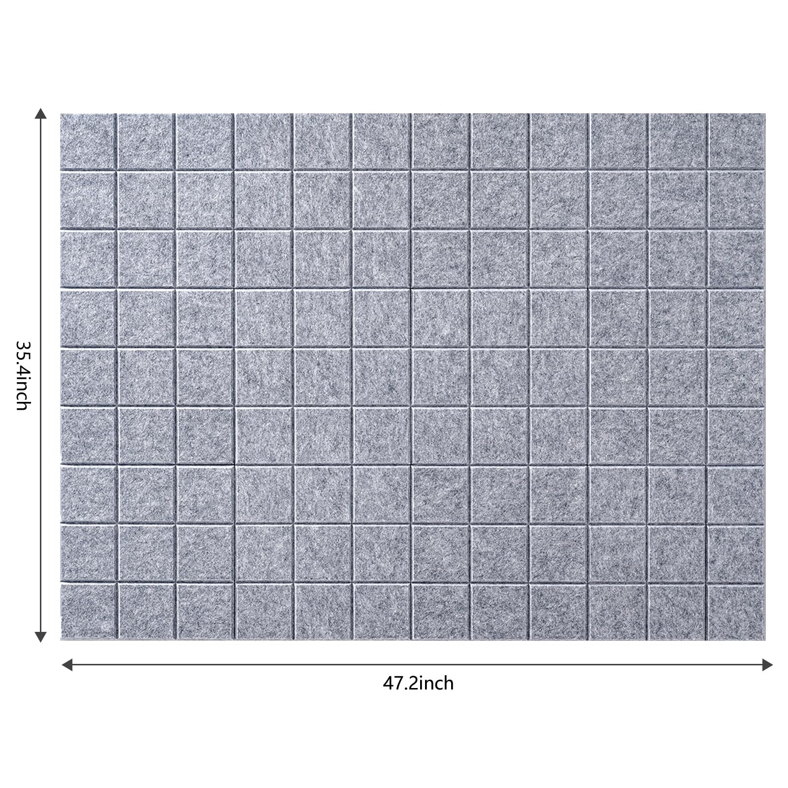Duża tablica korkowa do biura, alternatywa 122 x 91 cm, filcowe płytki ścienne z samoprzylepnymi zakładkami, tablice ogłoszeniowe na ściany, tablica filcowa, tablica korkowa do biura (jasnoszara)
