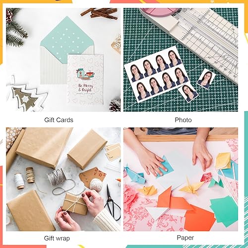 Miniatura 6 de WBJKZJD Cortador de papel, cortador de papel artesanal de 4 estilos, herramienta multifunción para cortar papel, fotos, álbumes de recortes,