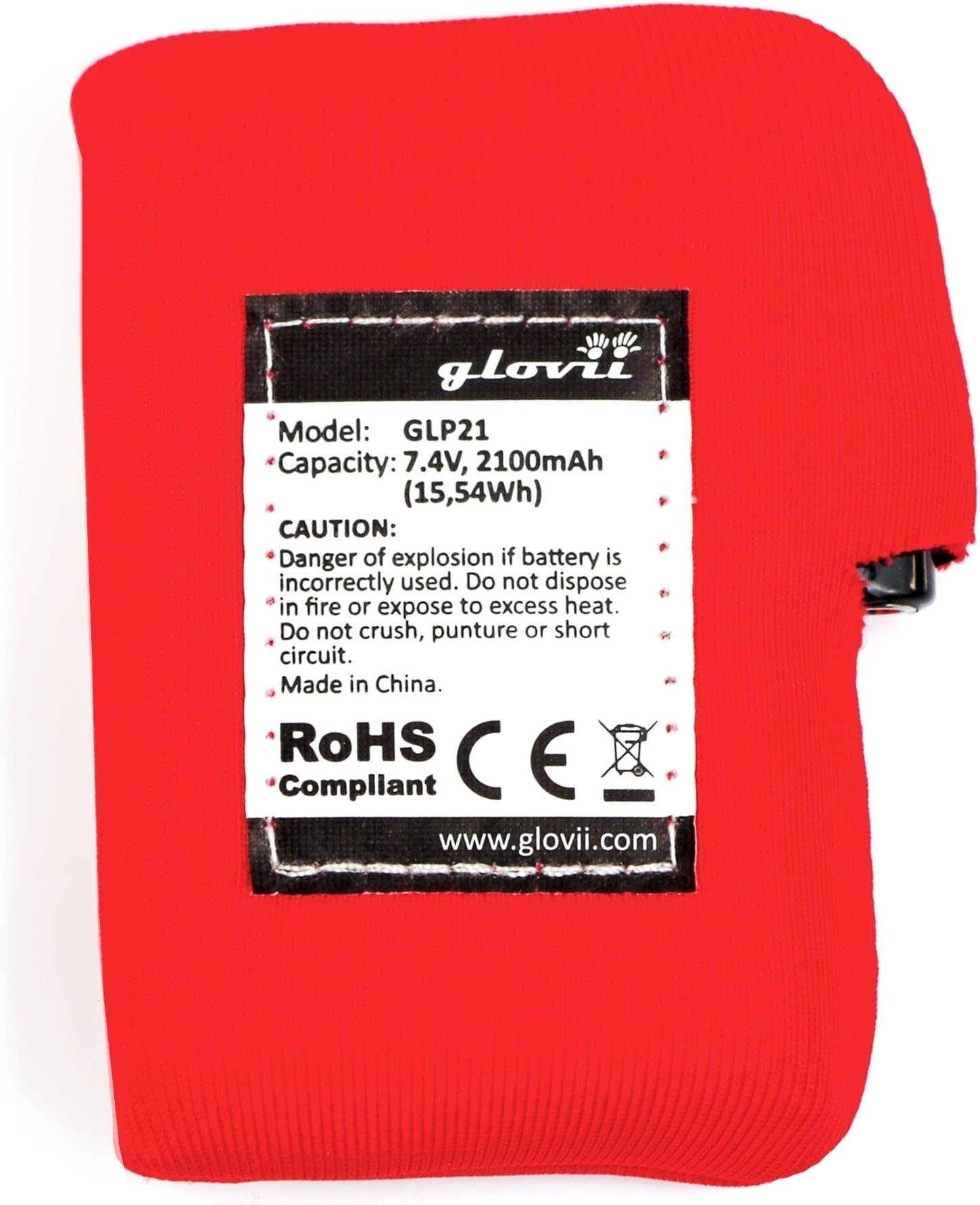 Glovii GL2, GS2 battery: Li-poly 2100 mAh (7,77wh)